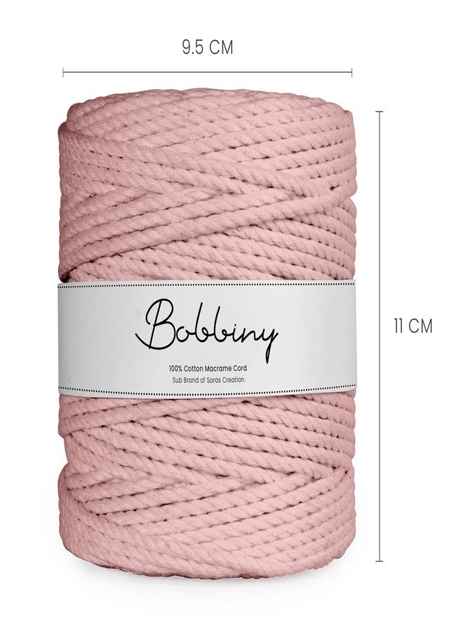 Bobbiny | 3 Ply Twisted Macrame Cotton Cord Dori (Roll Packaging) Thread for Macrame DIY and Other Projects | Peach | 3mm,100 Meter - Image 4